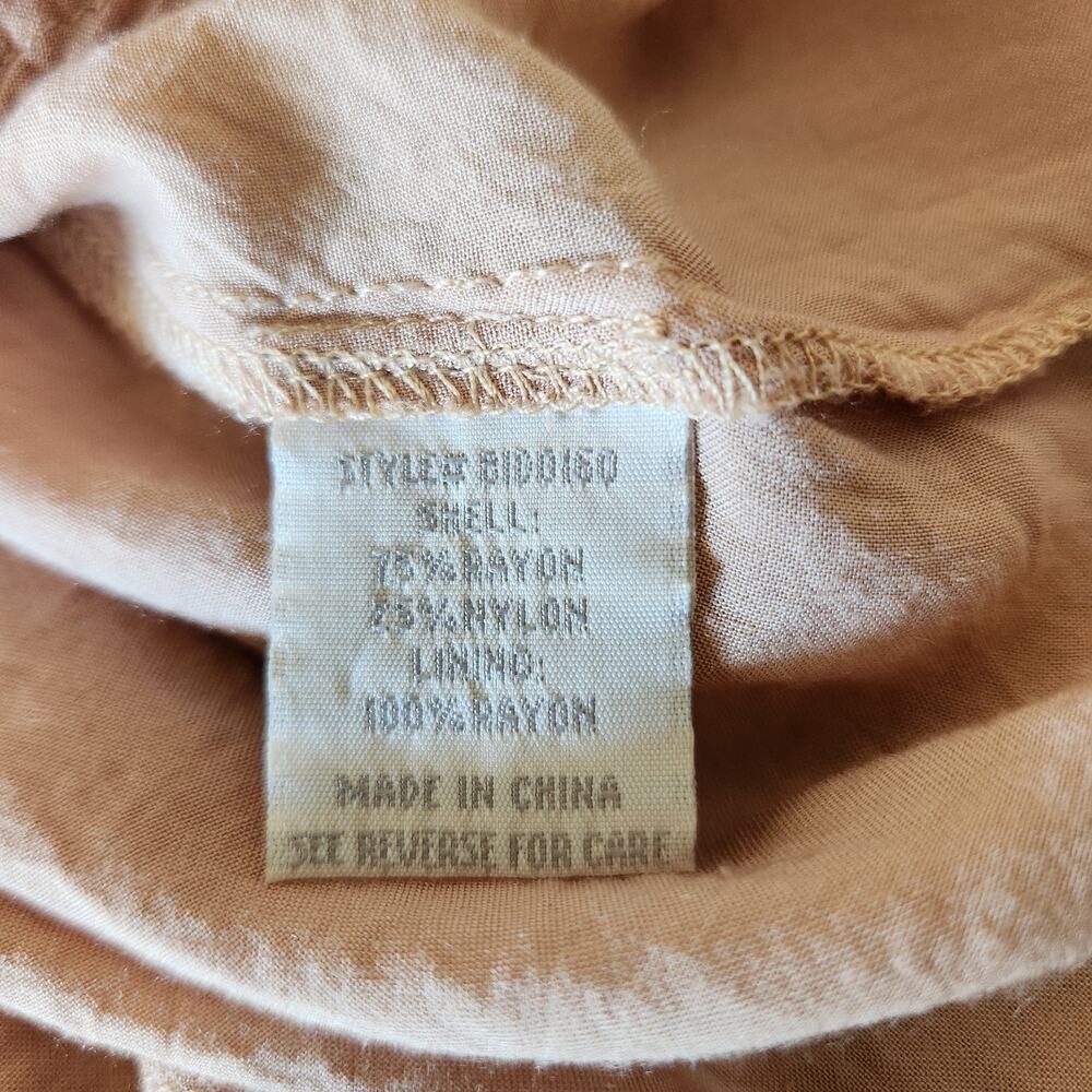 Champagne & Strawberry Anthropologie Crochet Dress Women's L Tan Whimsical Boho - Picture 9 of 15